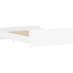 vidaXL - Bed frame met hoofd- en voeteneinde - Wit - 140x200 cm
