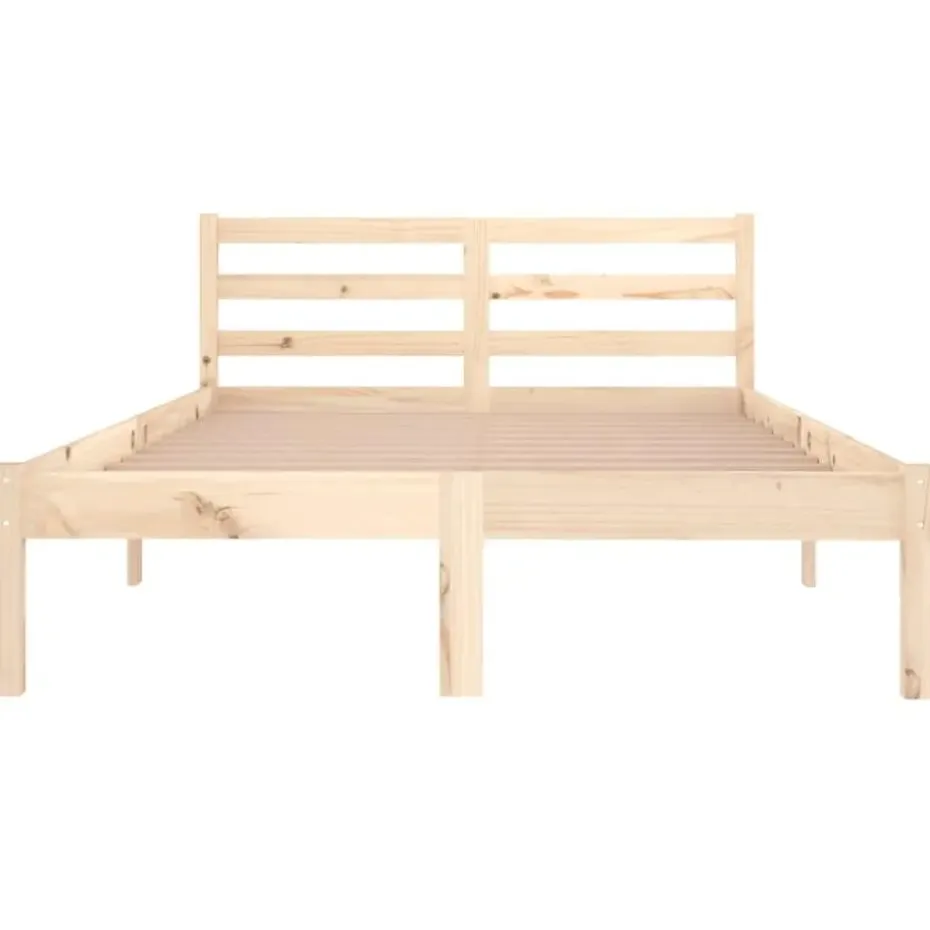 vidaXL - Bed frame met hoofdbord - Massief grenenhout - 120x200 cm