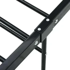 vidaXL - Bed frame met hoofdeinde - Zonder matras - Zwart - Metaal - 140x200 cm