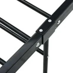 vidaXL - Bed frame met hoofdeinde - Zonder matras - Zwart - Metaal - 140x200 cm