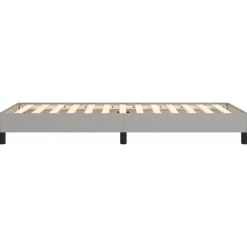 vidaXL - Bed frame met hout lattenbodem - Lichtgrijs - Stof - 90x200 cm