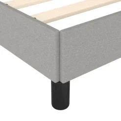 vidaXL - Bed frame met hout lattenbodem - Lichtgrijs - Stof - 90x200 cm