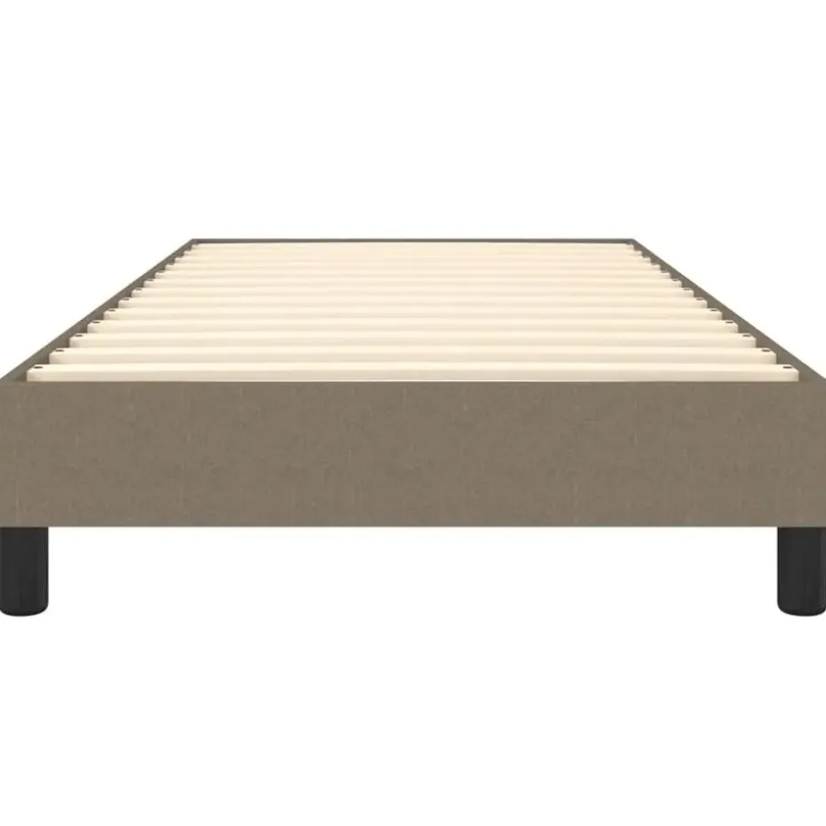 vidaXL - Bed frame met hout lattenbodem - Taupe - Stof - 90x200 cm