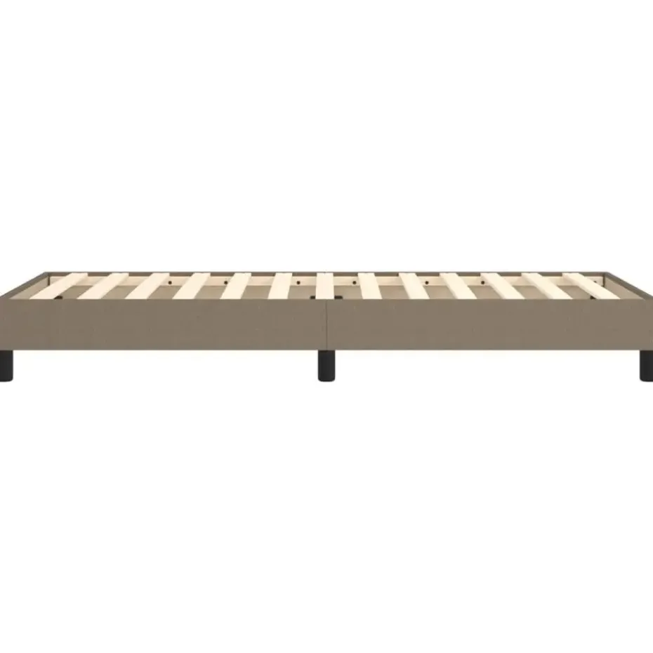 vidaXL - Bed frame met hout lattenbodem - Taupe - Stof - 90x200 cm