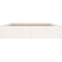 vidaXL - Bed frame met lades - Wit - Massief grenenhout - 140x200 cm
