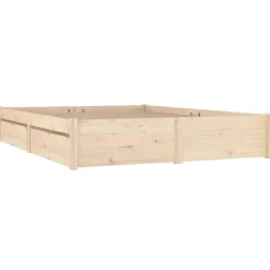 vidaXL - Bed frame met lades - Naturel - Massief grenenhout - 180x200 cm