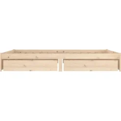 vidaXL - Bed frame met lades - Naturel - Massief grenenhout - 160x200 cm