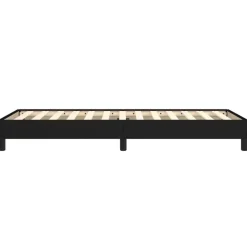 vidaXL - Bed frame met lattenbodem zonder matras - Zwart - Stof - 90x200 cm