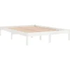 vidaXL - Bed frame met lattenbodem - Wit - Massief grenenhout - 140x200 cm