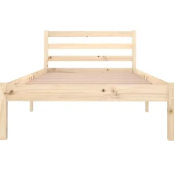 vidaXL - Bed frame met lattenbodem - Naturel - Massief grenenhout - 90x200 cm