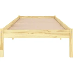 vidaXL - Bed frame met lattenbodem - Naturel - Massief grenenhout - 90x190 cm