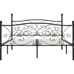 vidaXL - Bed frame met lattenbodem - Zwart - Metaal - 180x200 cm