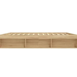 vidaXL - Bed frame met opbergruimte - Sonoma eikenkleurig - Hout - 200x200 cm