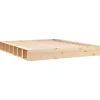 vidaXL - Bed frame met opbergruimte - Naturel - Massief hout - 1400x200 cm