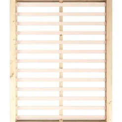 vidaXL - Bed frame met opbergruimte - Naturel - Massief hout - 1400x200 cm