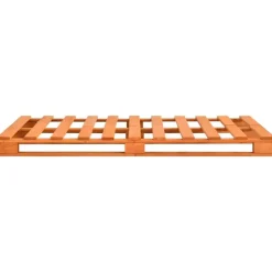 vidaXL - Bed frame pallet - Bruin - Massief grenenhout - 160x200 cm