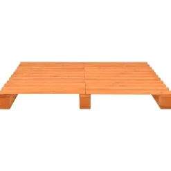 vidaXL - Bed frame pallet - Bruin - Massief grenenhout - 140x200 cm