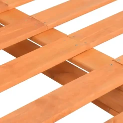 vidaXL - Bed frame pallet - Bruin - Massief grenenhout - 140x200 cm