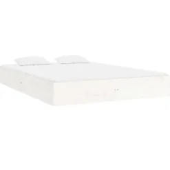 vidaXL - Bed frame pallet - Wit - Massief hout - 120x200 cm