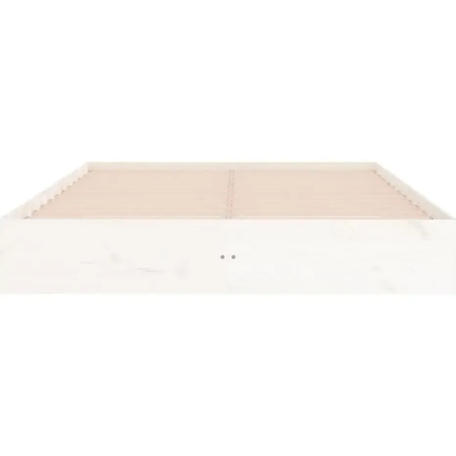 vidaXL - Bed frame pallet - Wit - Massief hout - 120x200 cm