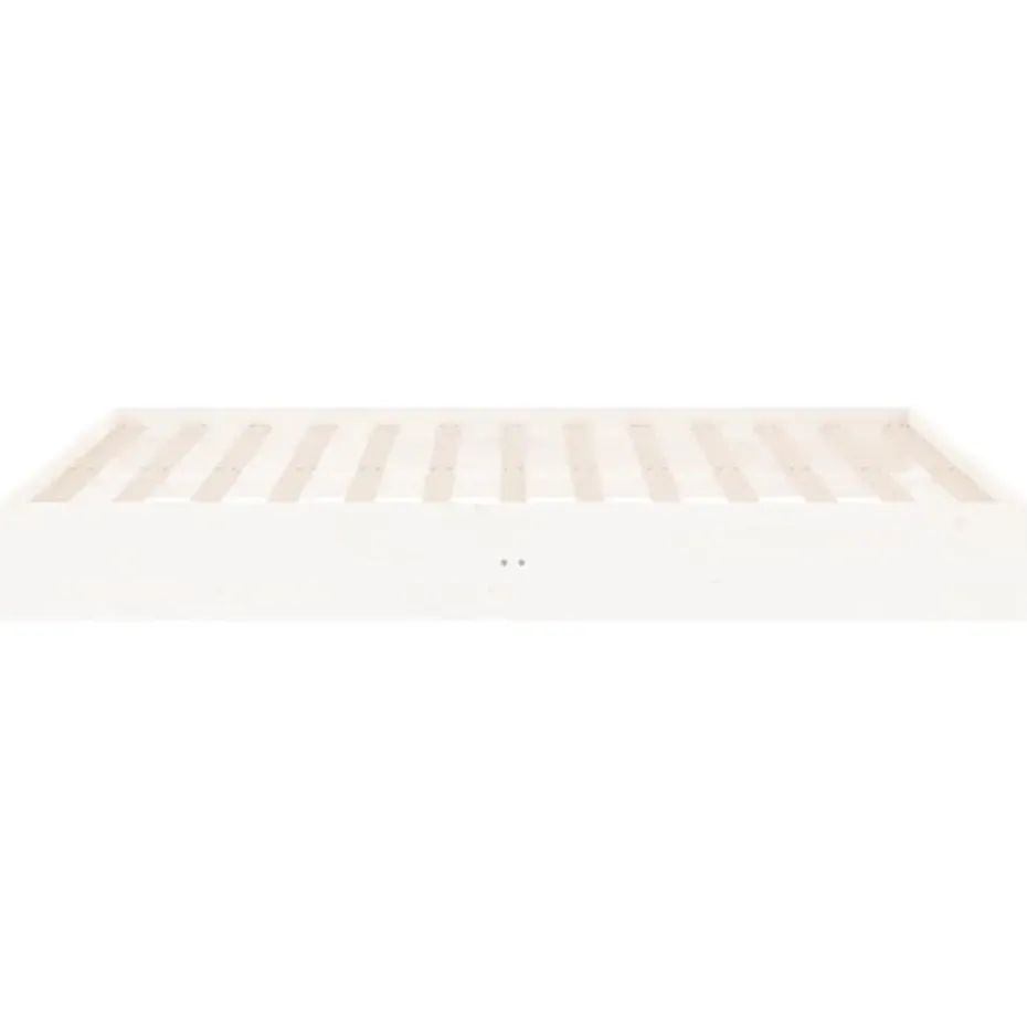 vidaXL - Bed frame pallet - Wit - Massief hout - 120x200 cm