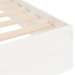 vidaXL - Bed frame pallet - Wit - Massief hout - 120x200 cm