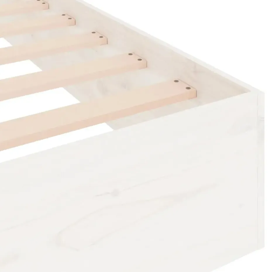 vidaXL - Bed frame pallet - Wit - Massief hout - 120x200 cm