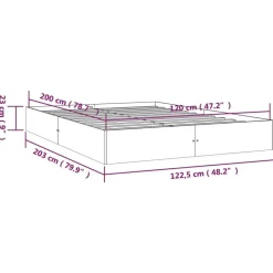 vidaXL - Bed frame pallet - Wit - Massief hout - 120x200 cm