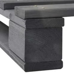 vidaXL - Bed frame pallet - Grijs - Massief grenenhout - 120x200 cm