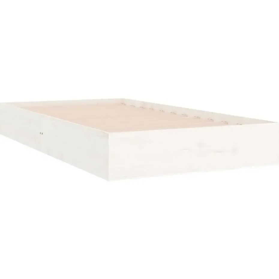 vidaXL - Bed frame pallet - Wit - Massief hout - 90x200 cm