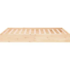 vidaXL - Bed frame pallet zonder matras - Naturel -Massief hout - 140x200 cm