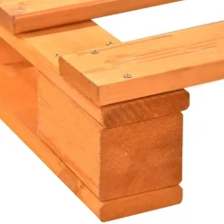 vidaXL - Bed frame pallet - Bruin - Massief grenenhout - 120x200 cm