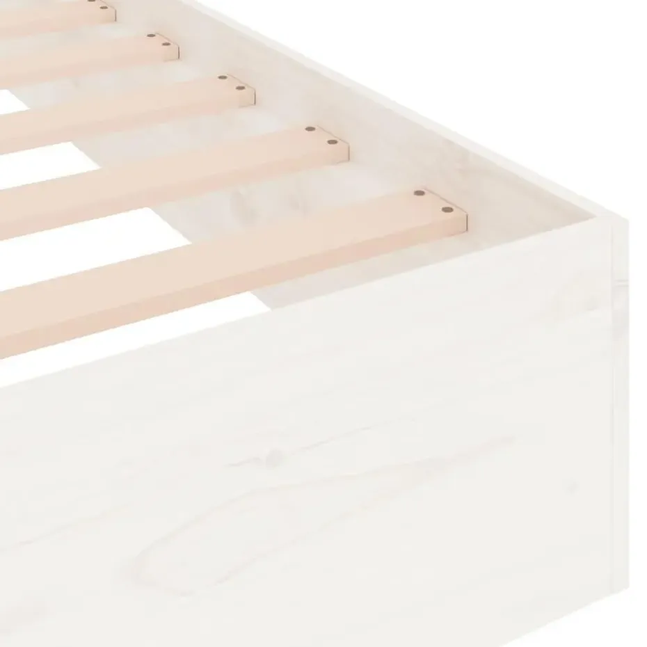 vidaXL - Bed frame pallet - Wit - Massief hout - 140x200 cm