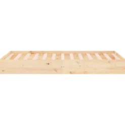 vidaXL - Bed frame pallet met lattenbodem - Naturel- Massief hout - 90x200 cm