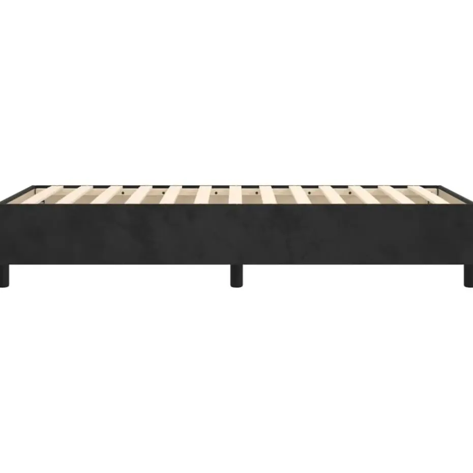 vidaXL - Bed frame zonder matras - Zwart - Fluweel - 90x200 cm