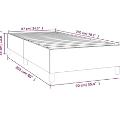 vidaXL - Bed frame zonder matras - Zwart - Fluweel - 90x200 cm