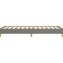 vidaXL - Bed frame zonder matras - Grijs en geel - Stof - 80x200 cm