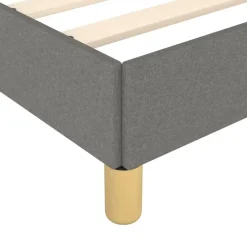 vidaXL - Bed frame zonder matras - Grijs en geel - Stof - 80x200 cm