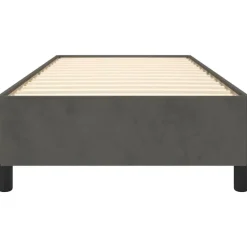 vidaXL - Bed frame zonder matras - Donkergrijs- Fluweel - 90x200 cm