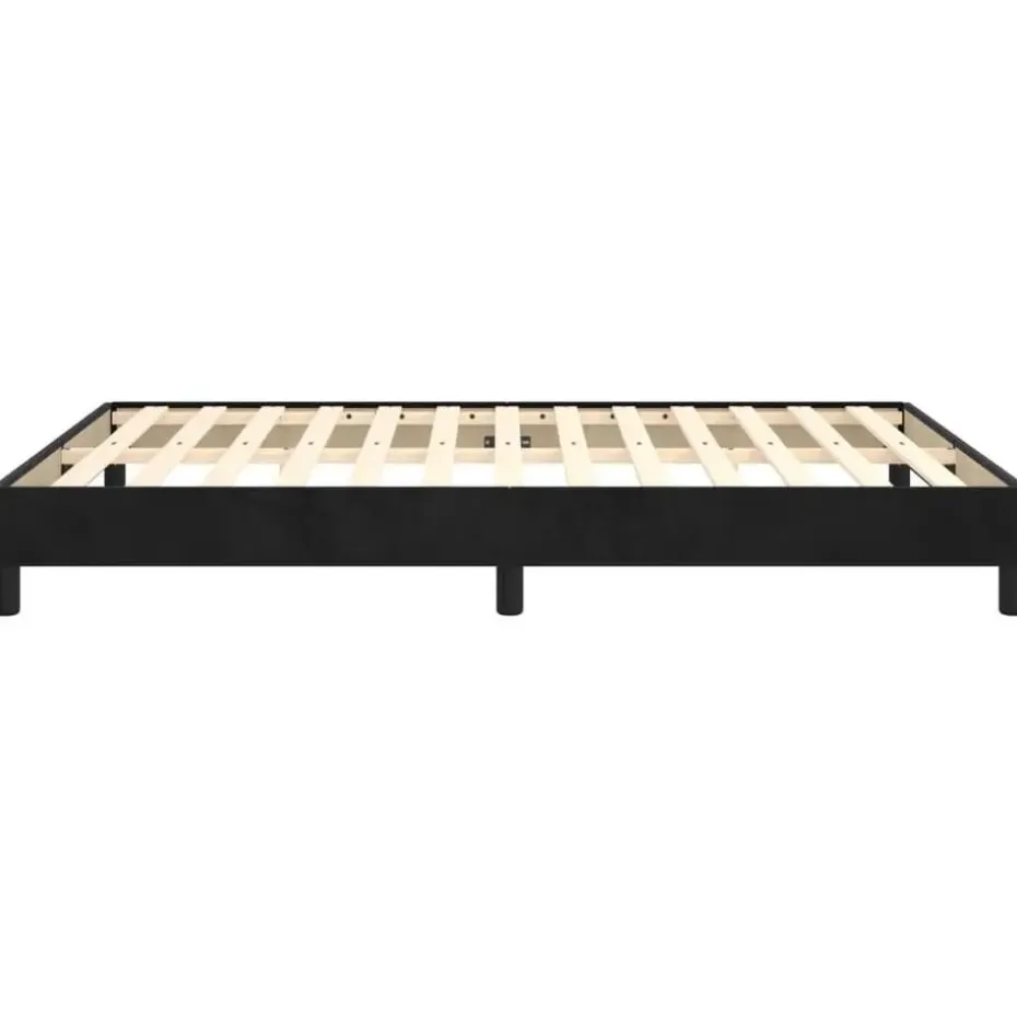 vidaXL - Bed frame zonder matras - Zwart - Fluweel - 140x200 cm