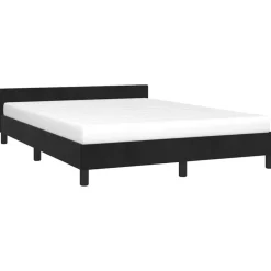 vidaXL - Bed frame zonder matras - Zwart - Fluweel - 140x200 cm