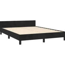 vidaXL - Bed frame zonder matras - Zwart - Fluweel - 140x200 cm
