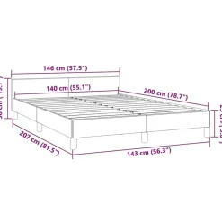 vidaXL - Bed frame zonder matras - Zwart - Fluweel - 140x200 cm