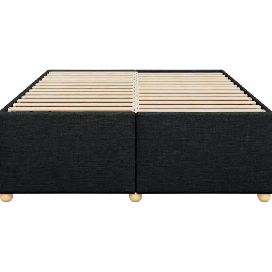 vidaXL - Bed frame zonder matras - Zwart - Stof - 140x200 cm