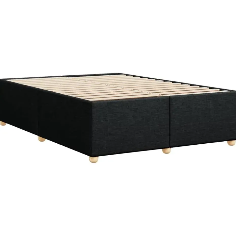 vidaXL - Bed frame zonder matras - Zwart - Stof - 140x200 cm