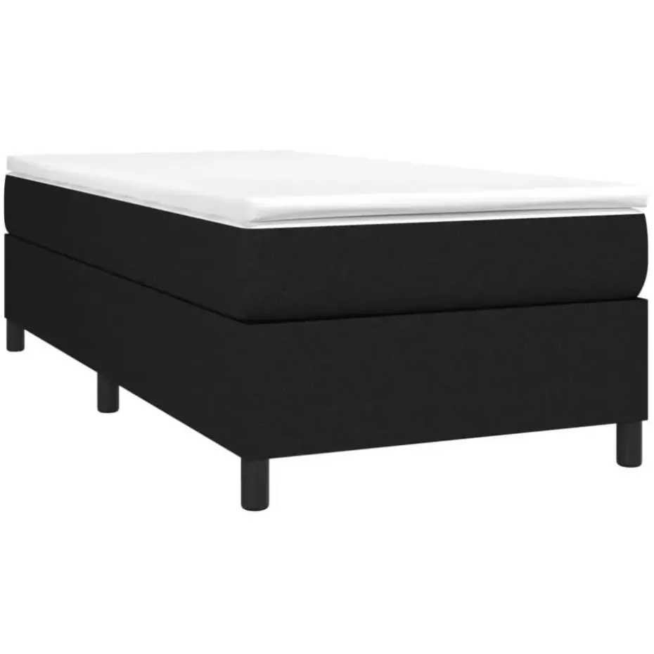 vidaXL - Bed frame zonder matras - Zwart - Stof - 90x200 cm