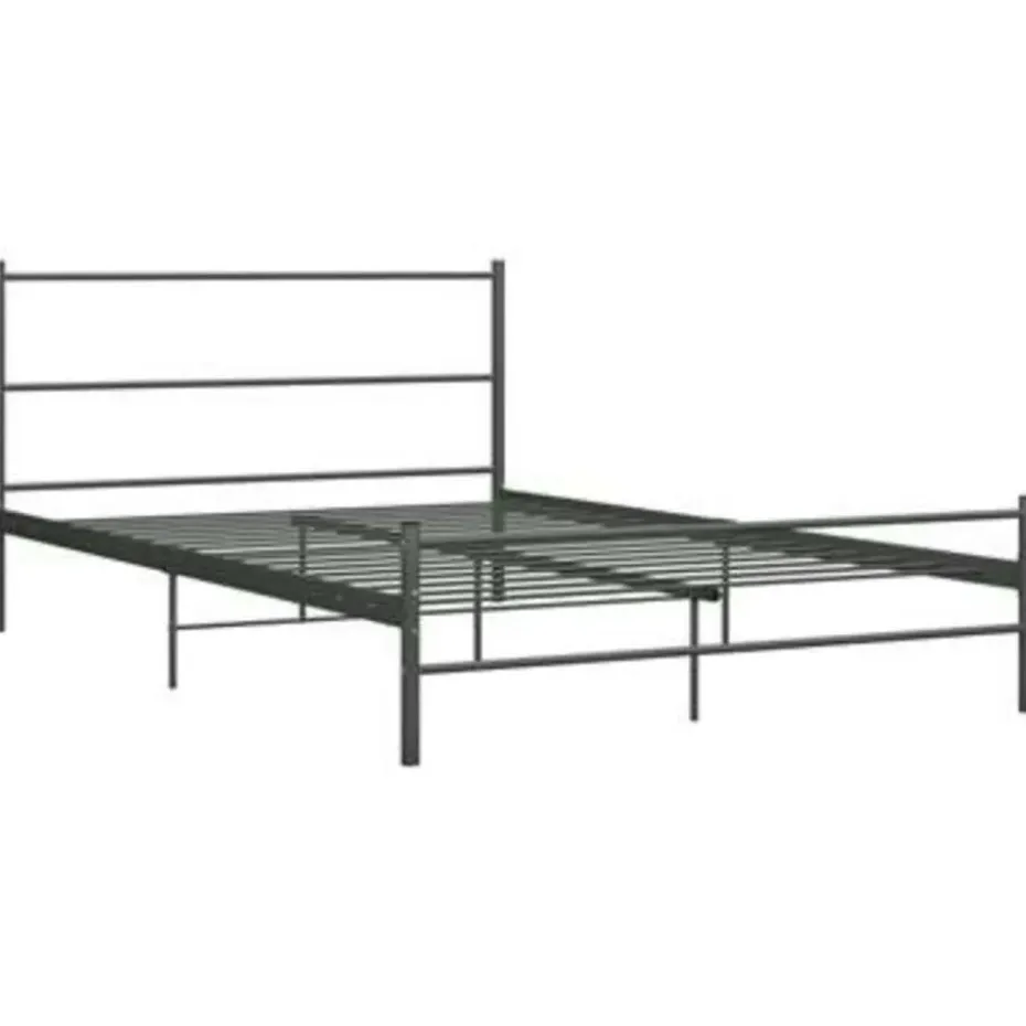 vidaXL - Bed frame zonder matras - Grijs - Metaal - 140x200 cm