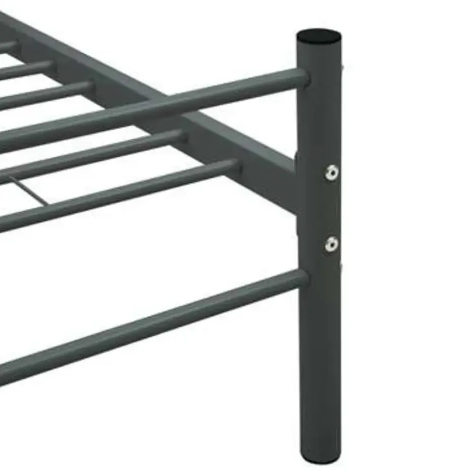 vidaXL - Bed frame zonder matras - Grijs - Metaal - 140x200 cm