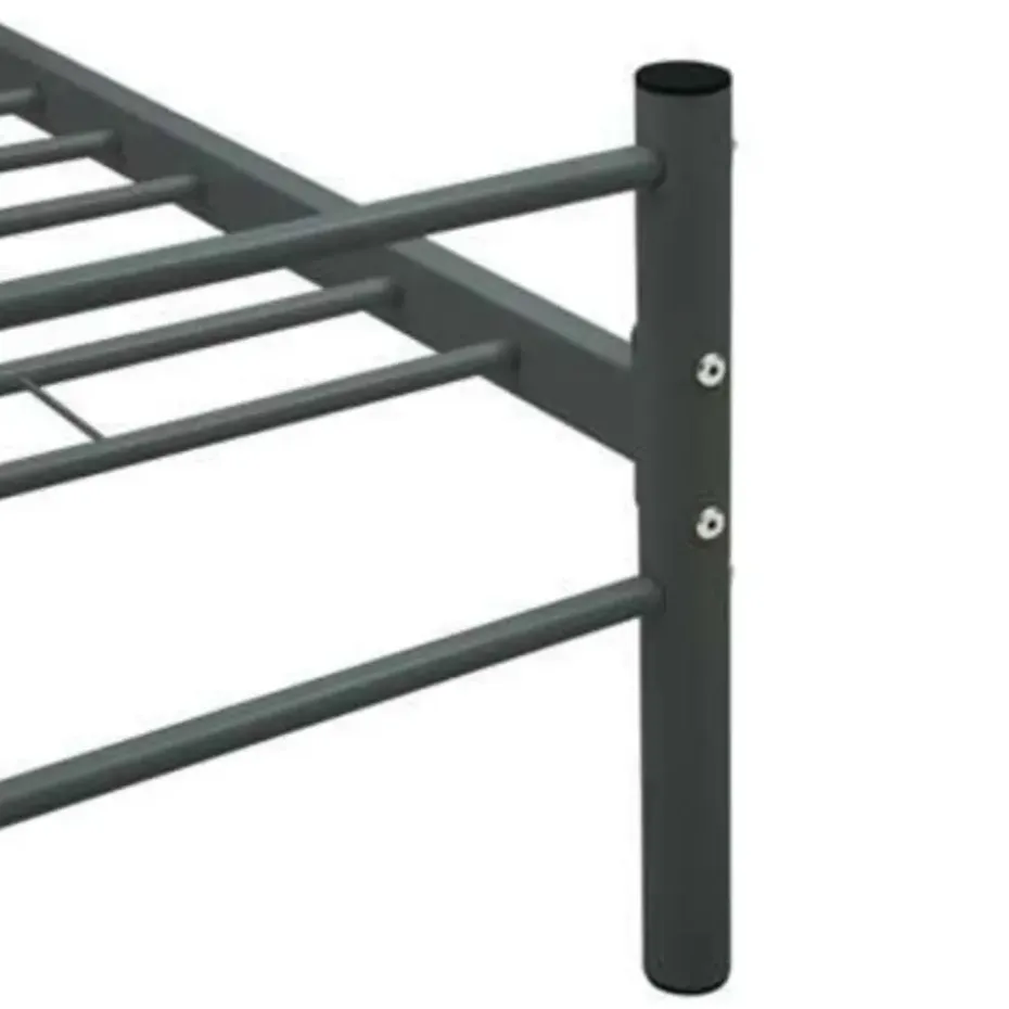 vidaXL - Bed frame zonder matras - Grijs - Metaal - 140x200 cm