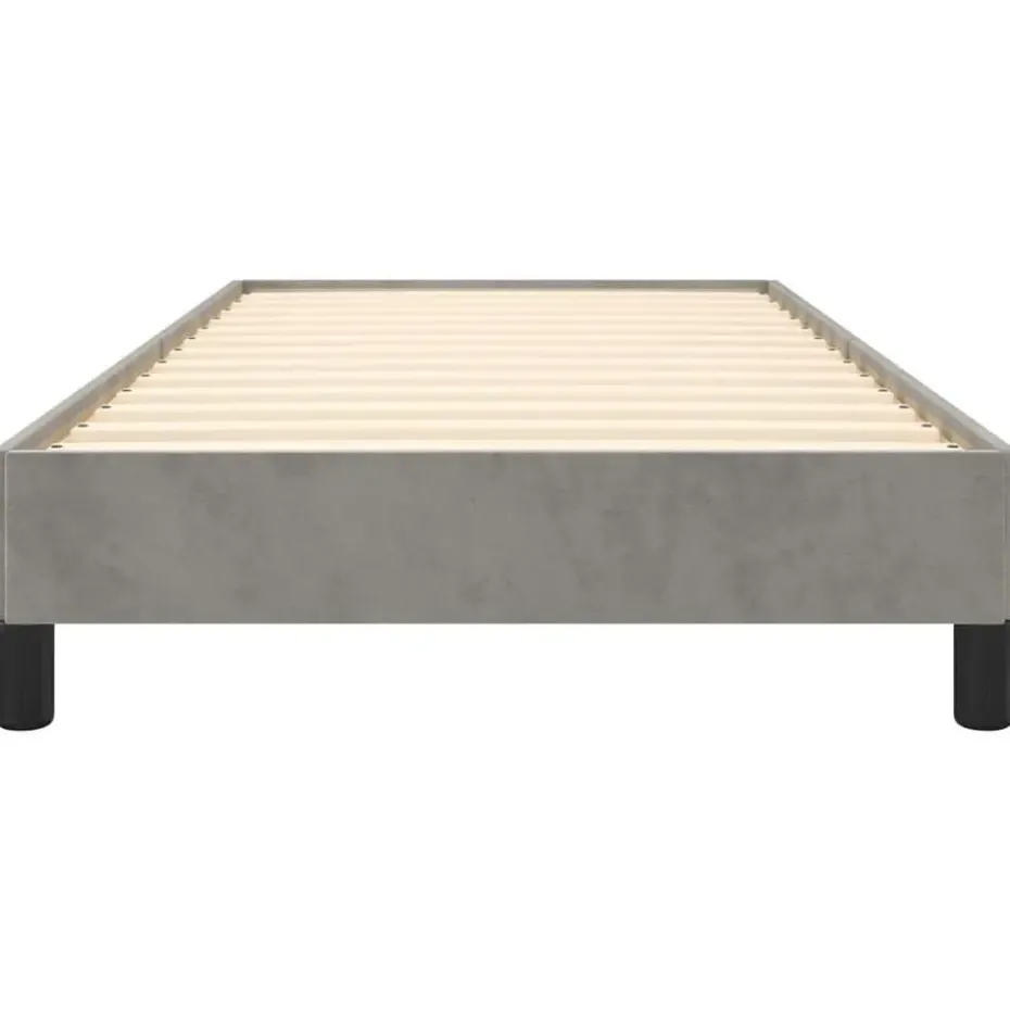vidaXL - Bed frame zonder matras - Lichtgrijs - Fluweel - 80x200 cm